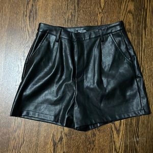 Nasty gal faux leather high waisted shorts.
